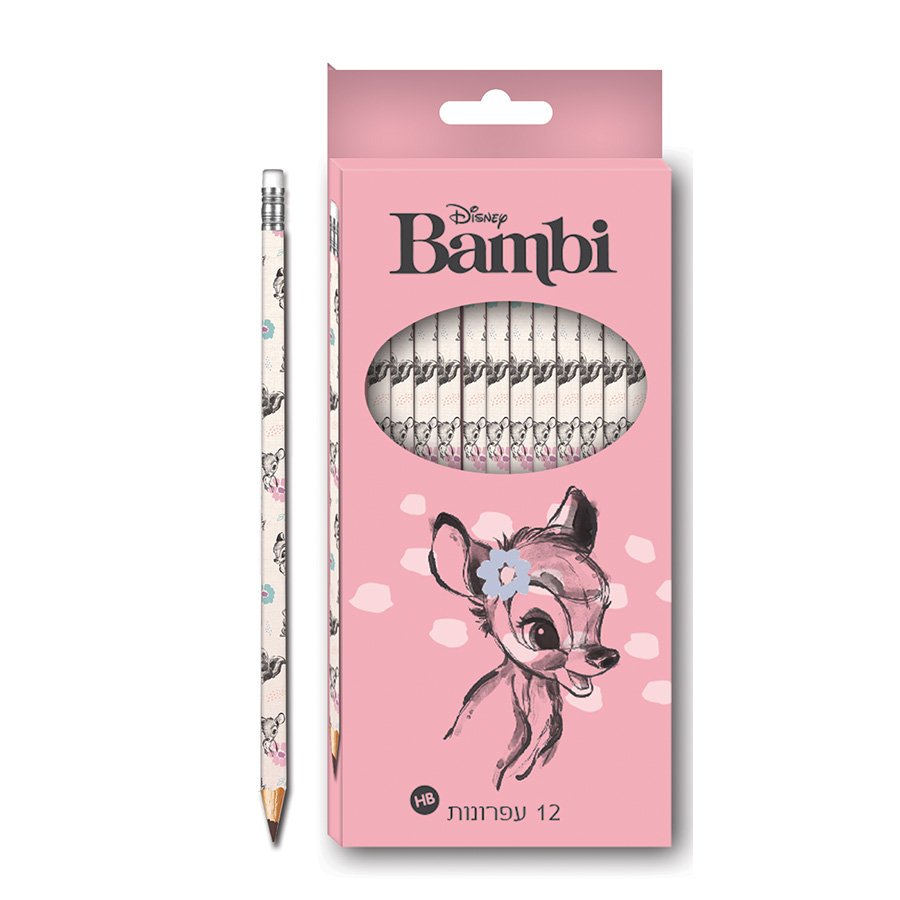 סט 12 עפרונות במבי