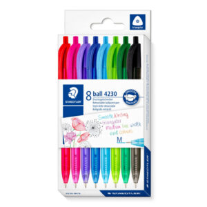 סט 8 עטי לחצן צבעוניים כדוריים שטדלר STAEDTLER