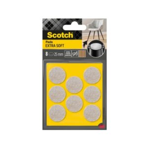סקוטש רפידות לבד רכות במיוחד עגולות 25מ''מ 8יח'