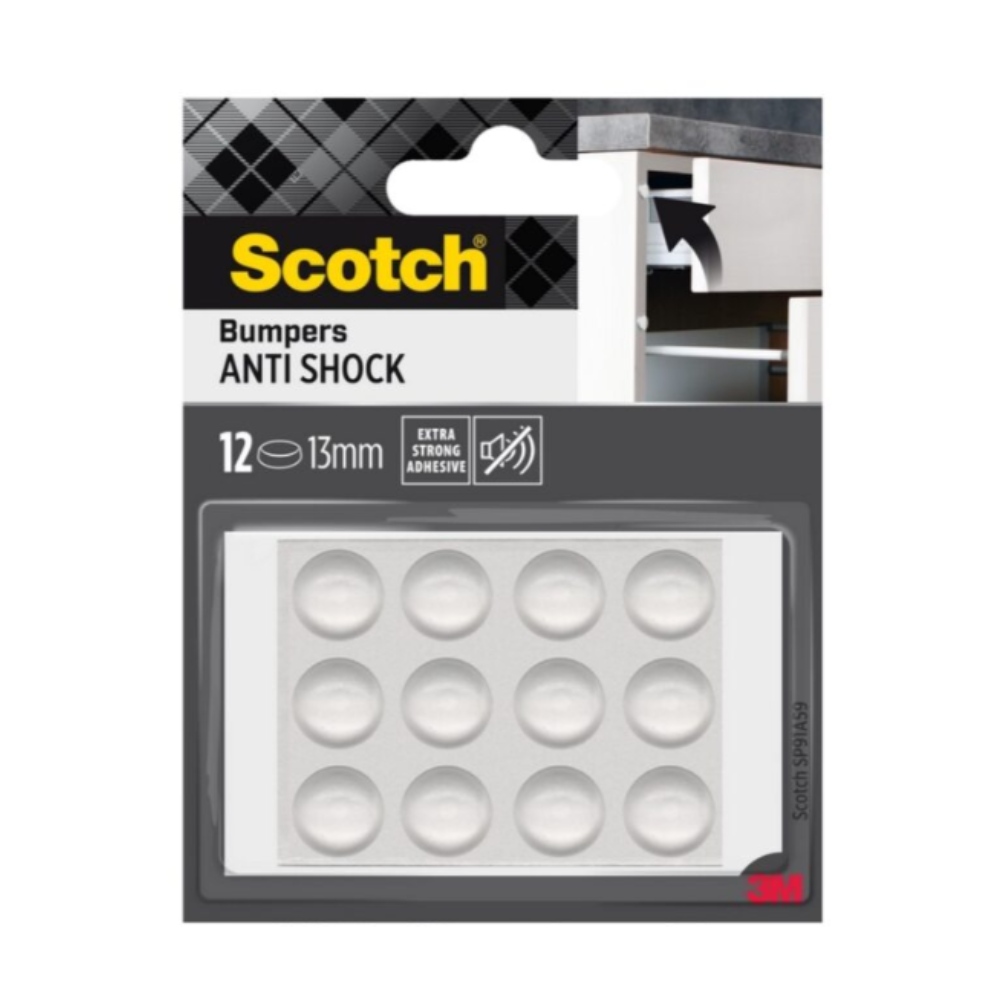 סקוטש כריות סופגות שקוף 13מ''מ 12 יח' 3M