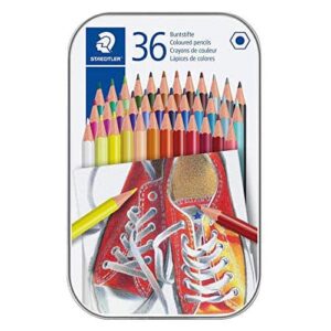 סט 36 עפרונות צבעוניים שטדלר בקופסת פח