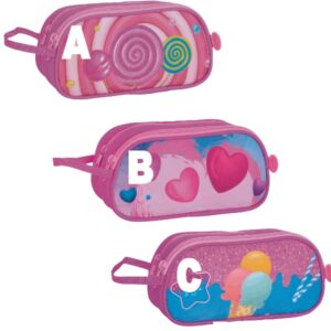 קלמר 2 תאים סוכריות/לבבות/גלידה