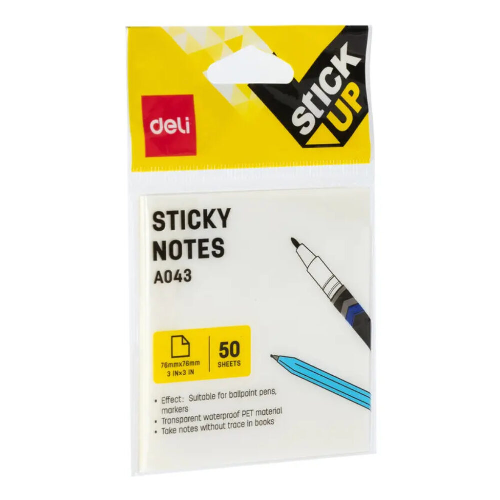 ממו דביק שקוף 50 דף deli EA043 76*76