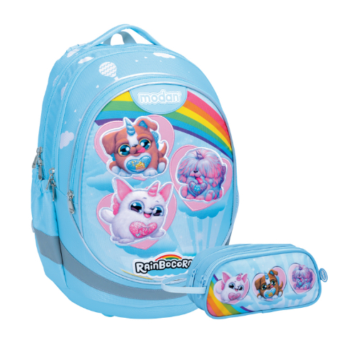 תיק גב אורטופדי ריינבוקורן תכלת שלישיה Air Flex