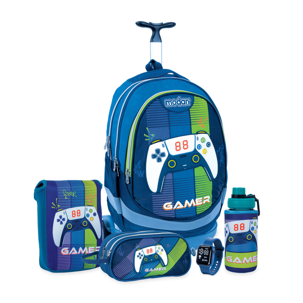 מארז מנצח גיימר פסים ג'ויסטיק לבן