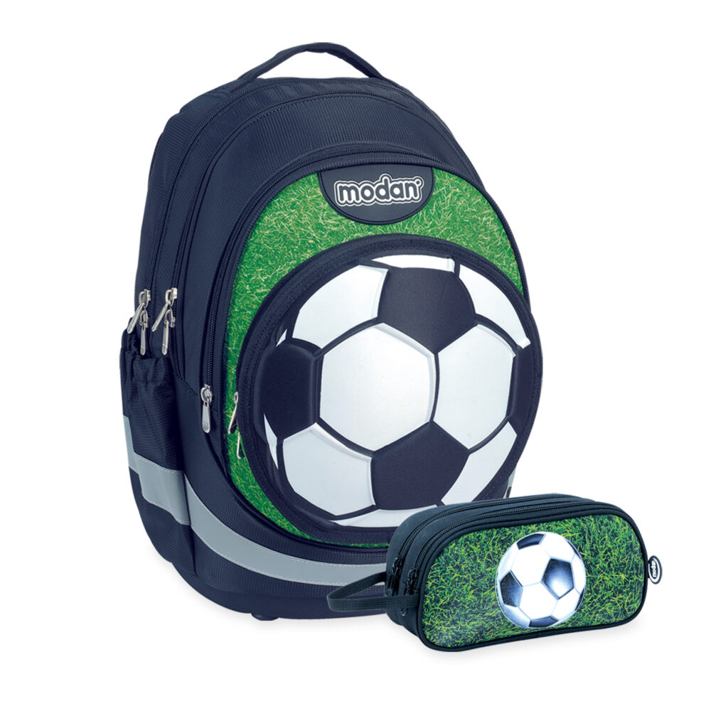 תיק אורטופדי וקלמר כדורגל ירוק תא כדור בולט