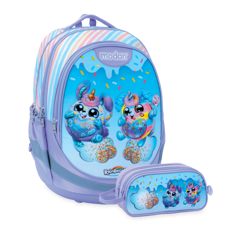 תיק אורטופדי וקלמר ריינבוקורן רקע סגור 2 דמויות.