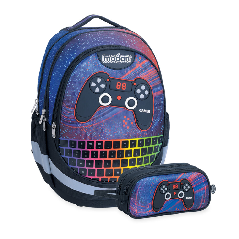 תיק אורטופדי וקלמר גיימר צבעוני