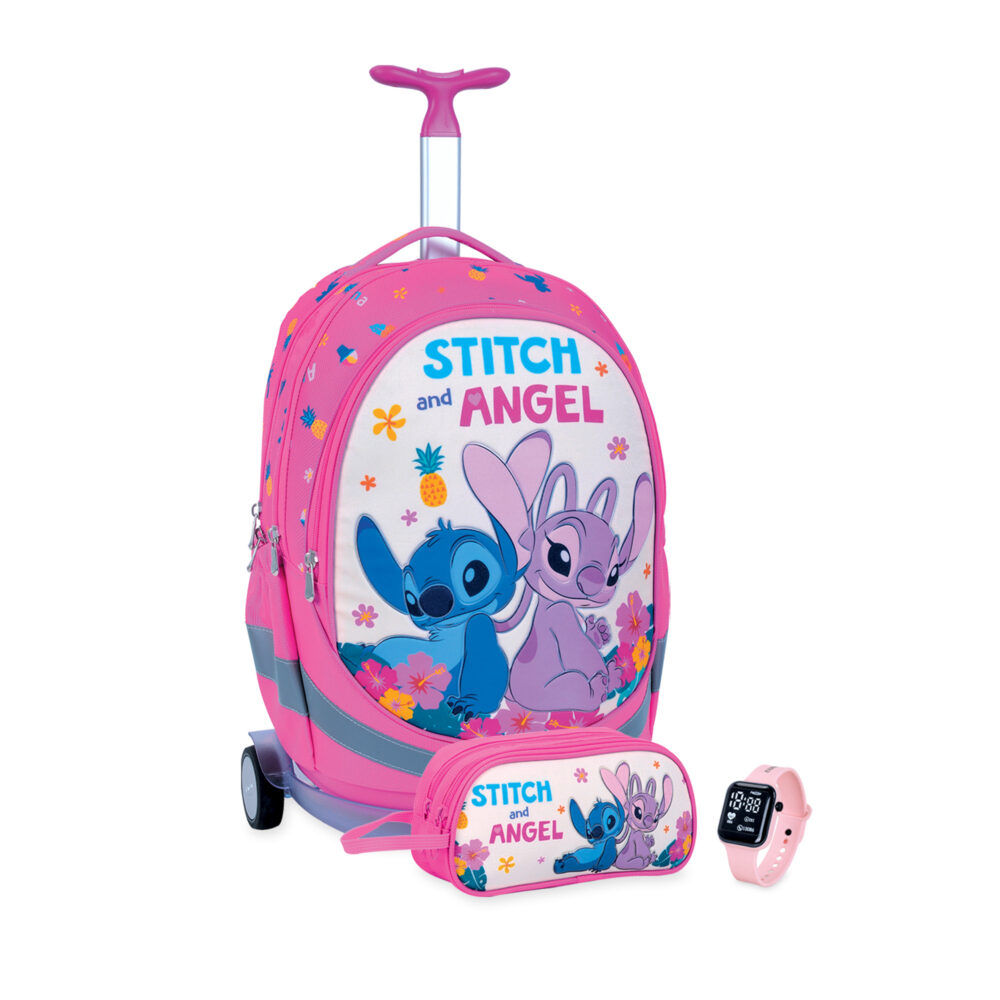 תיק טרולי וקלמר סטיץ ואנג'ל ורוד