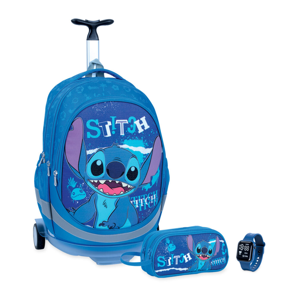 תיק טרולי וקלמר סטיץ כחול