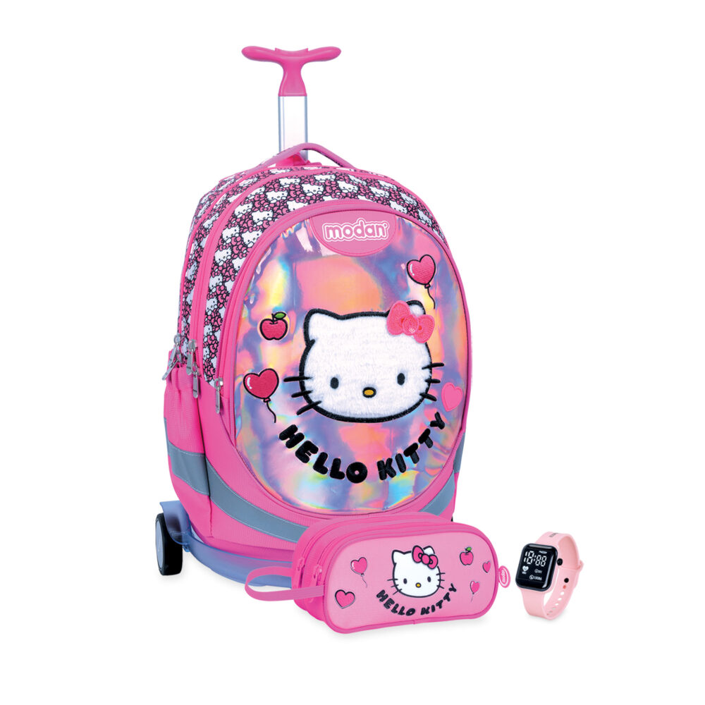 תיק טרולי וקלמר הלו קיטי פנים