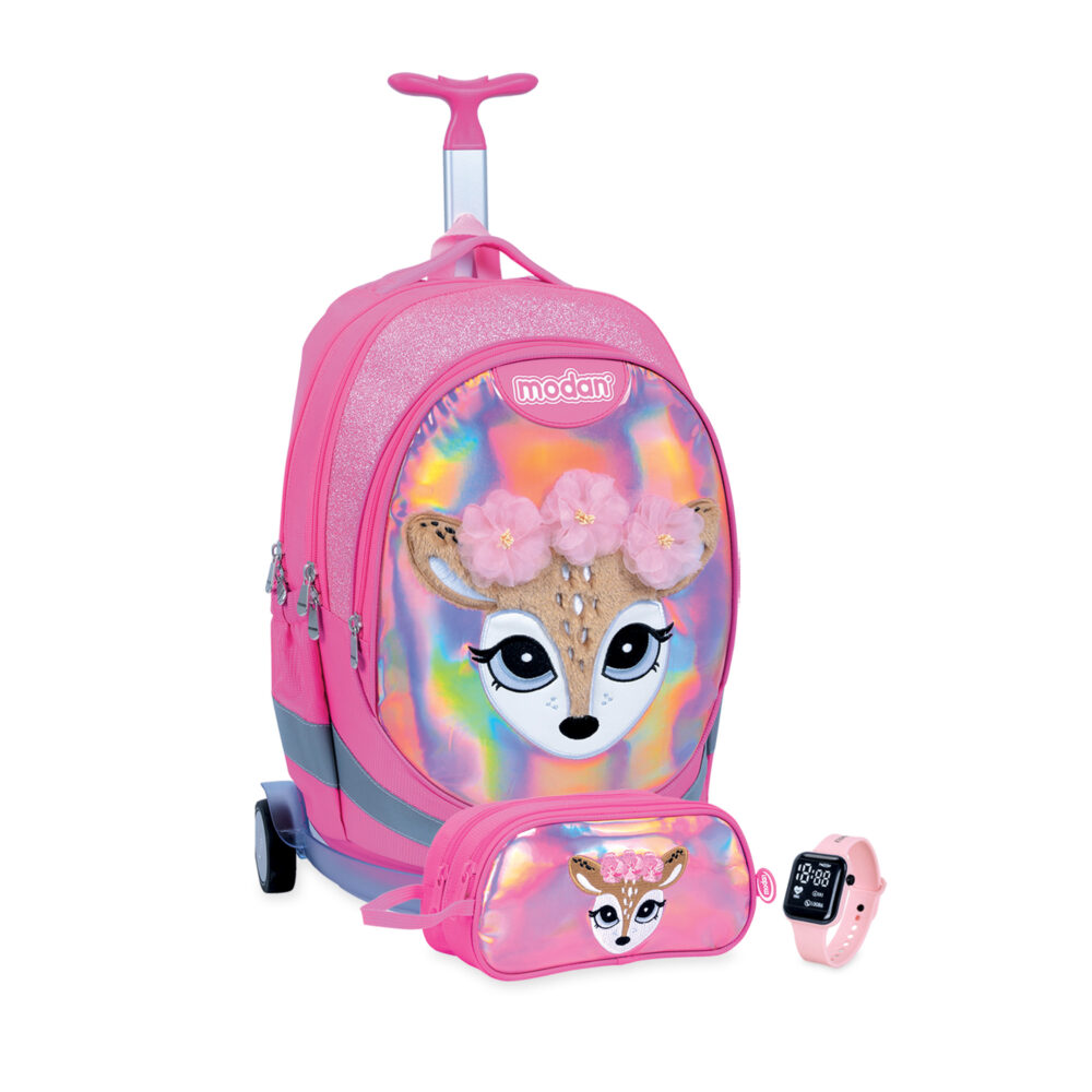 תיק טרולי וקלמר במבי רקע מבריק