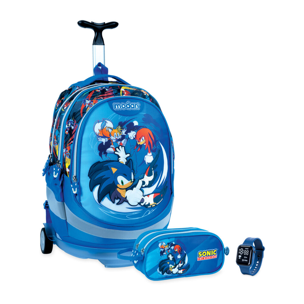 תיק טרולי וקלמר סוניק 2 דמויות בתנועה