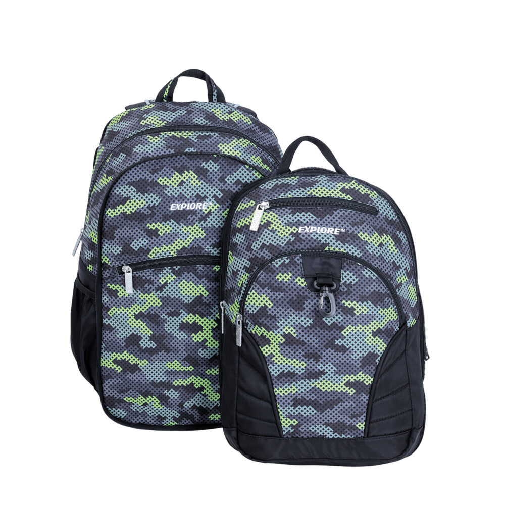 תיק הילה בנים צבעי הסוואה שחור ירוק זית אקספלור