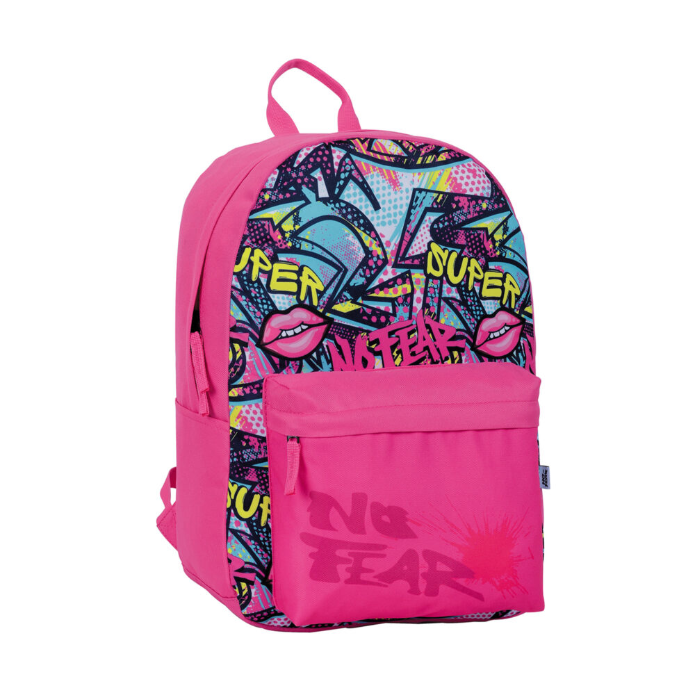 תיק ראלי NO FEAR ורוד פוקסיה מודפס