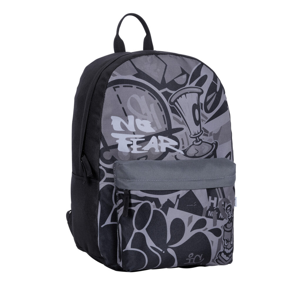 תיק ראלי NO FEAR מודפס שחור אפור