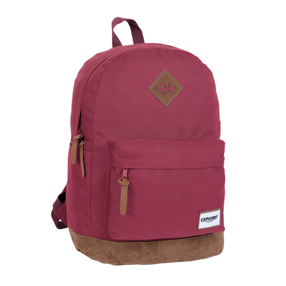 תיק ראלי תחתית עור בורדו