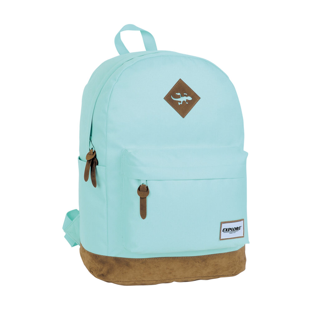 תיק ראלי תחתית עור ירקרק/טורקיז