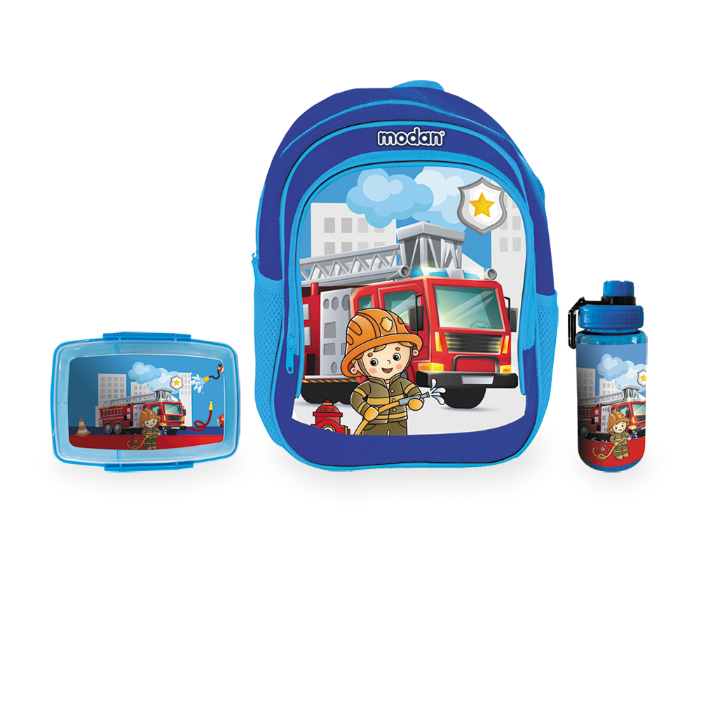תיק סופר גן סט במארז כבאית תיק סופר גן סט במארז כבאית