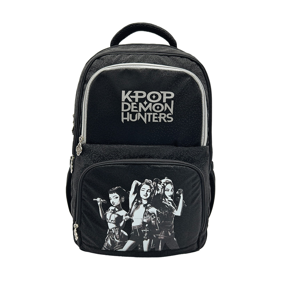 K-POP תיק בוגר שחור דמויות שחור לבן K-POP תיק בוגר שחור דמויות שחור לבן