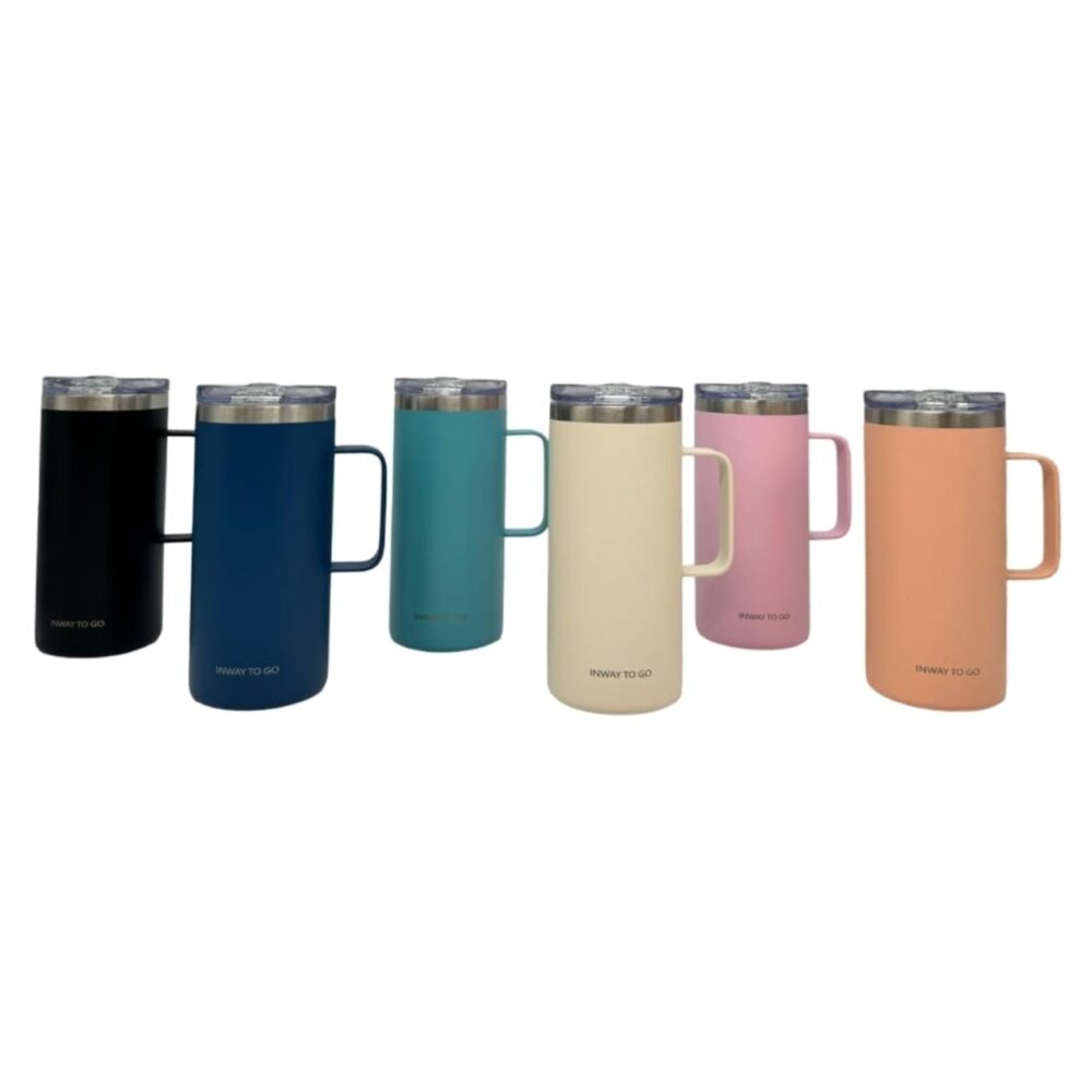 כוס טרמי 500 מ''ל לשתיה חמה מעורב צבעים