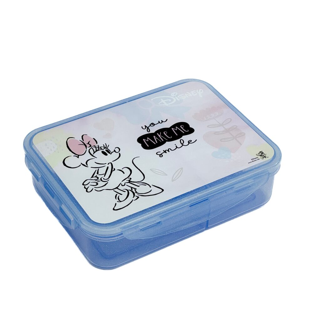 קופסת אוכל מחולקת 4 קליפסים מיני מאוס קופסת אוכל מחולקת 4 קליפסים מיני מאוס