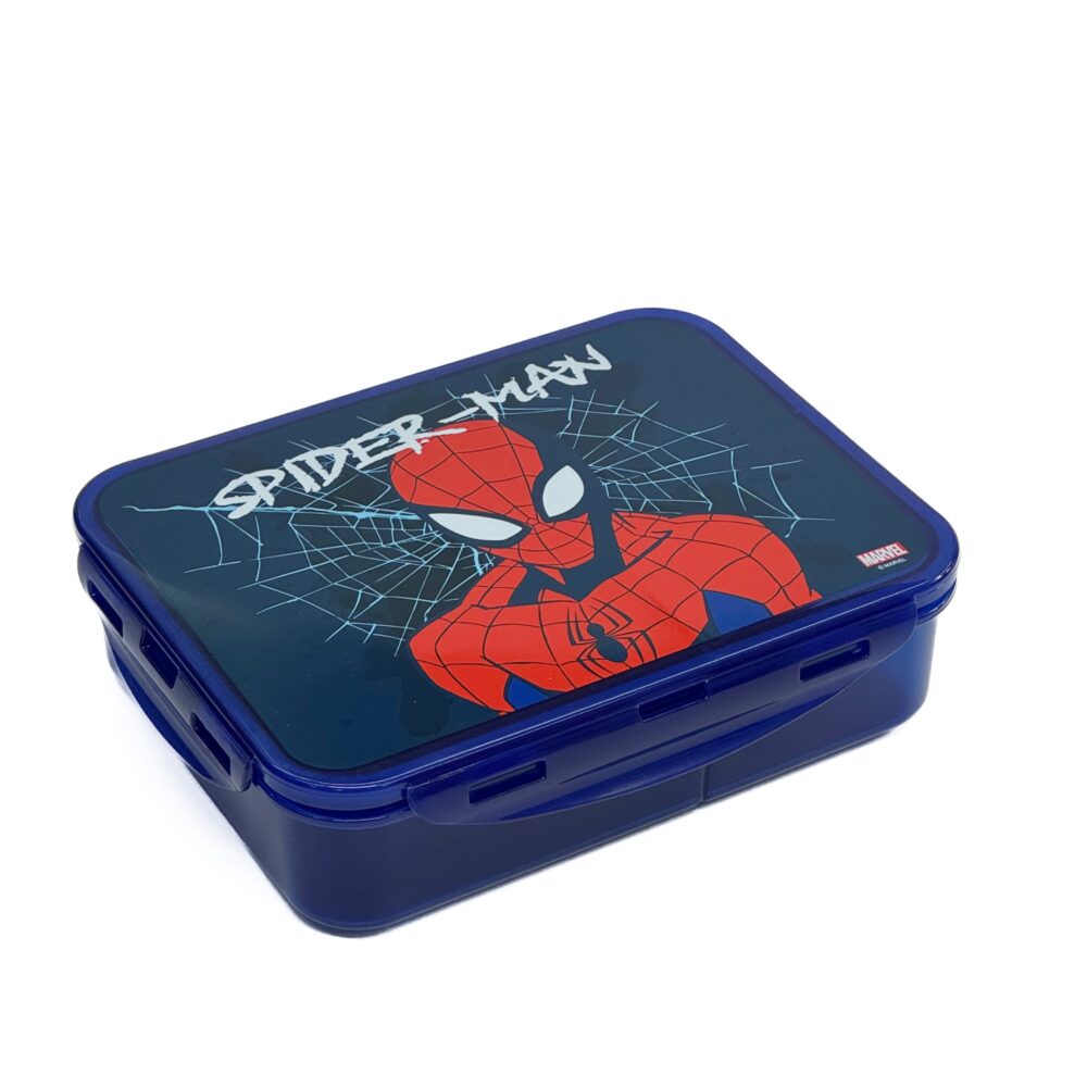 קופסת אוכל מחולקת 4 קליפסים ספיידרמן